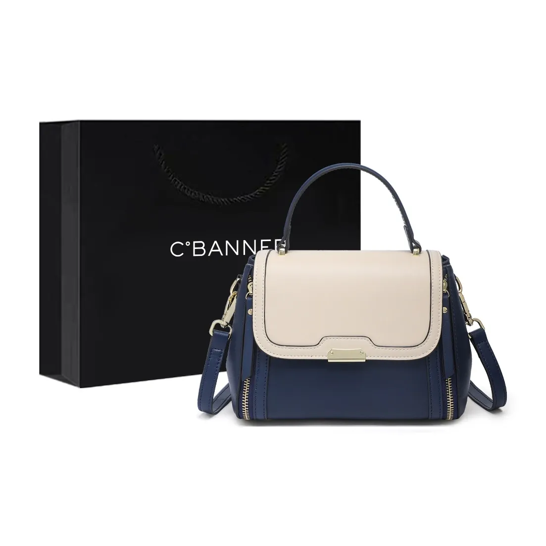 C°BANNER Cow Leather With Synthetic Leather Handbag, Crossbody Bag Women's