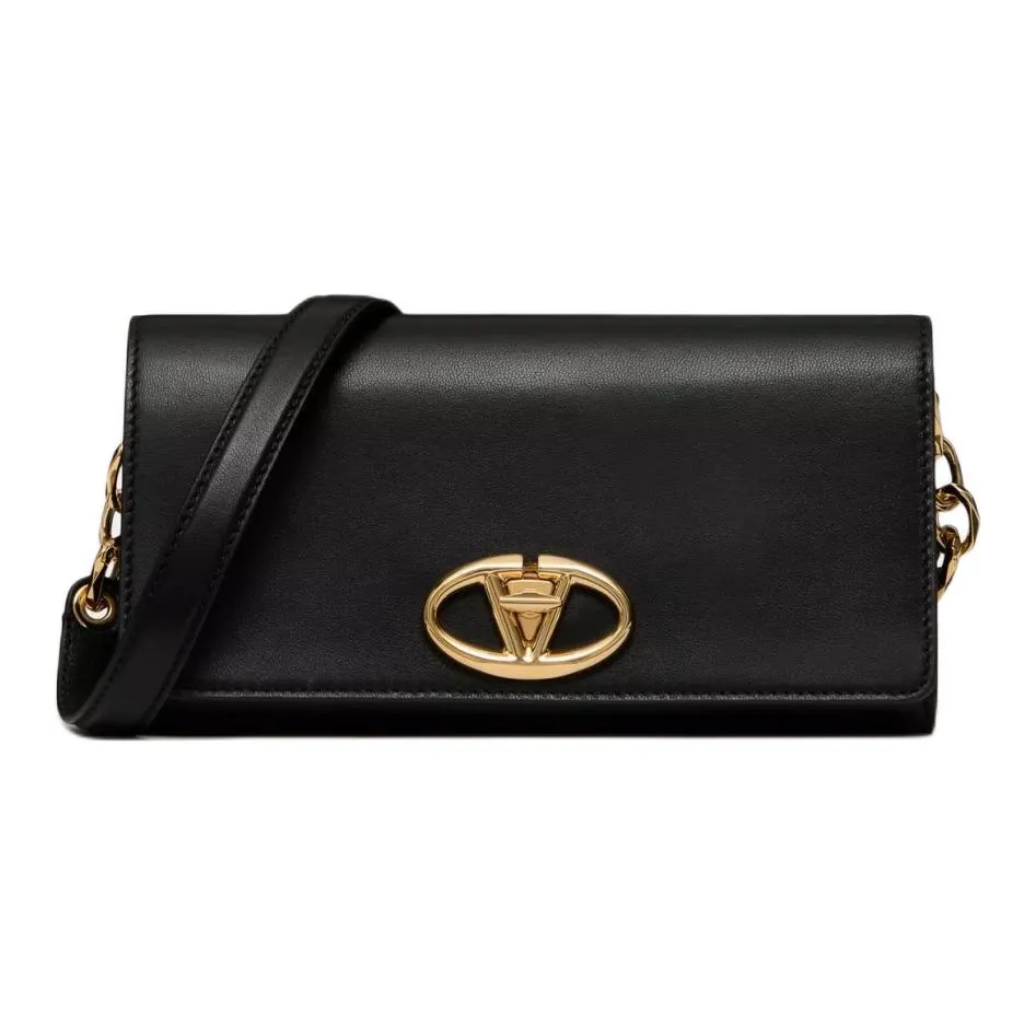 Valentino GARAVANI Nappa Leather Shoulder Bag Crossbody Bag Wallet Women's Black