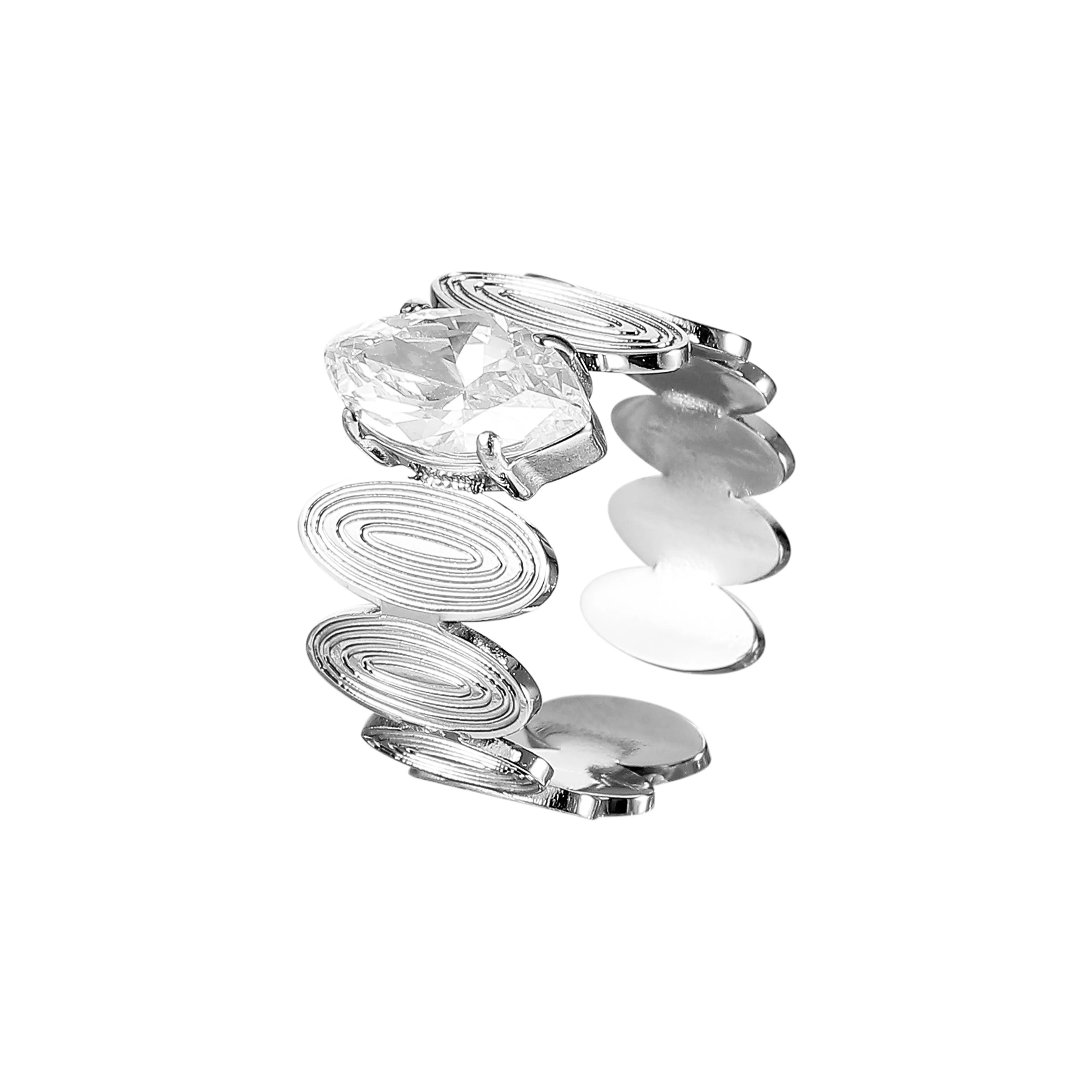 Cooraree Titanium Steel Open Ended Ring Unisex