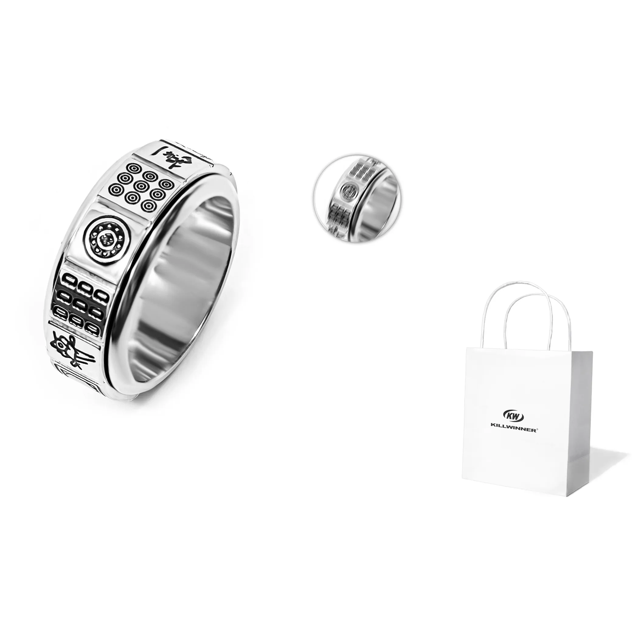 KILLWINNER Нержавеющая сталь Кольца Унисекс