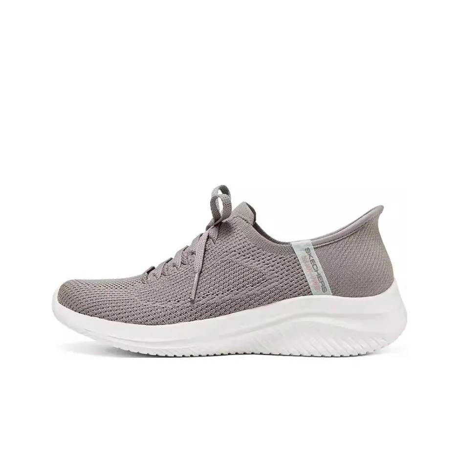 Skechers Sport Дышащая Поддержка Низкий Верх Повседневная Обувь Женская Темно-Серый Коричневый Умбра