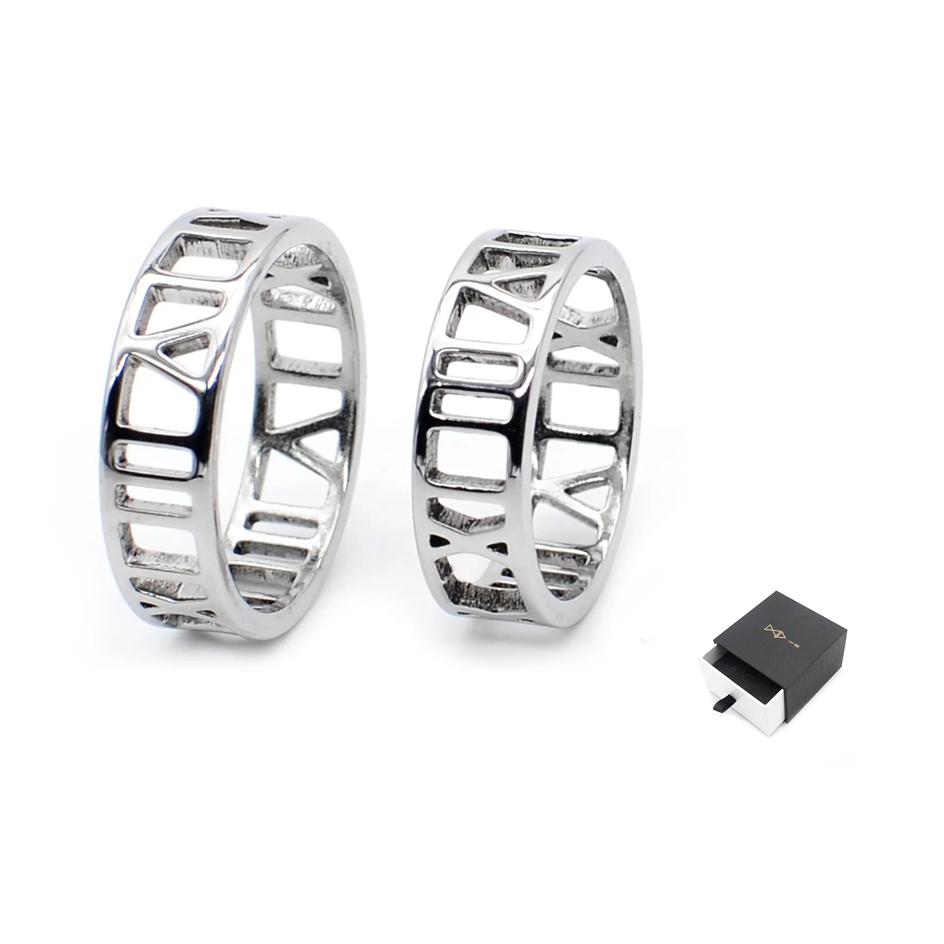 DAP Нержавеющая сталь Кольца Серебряный Унисекс