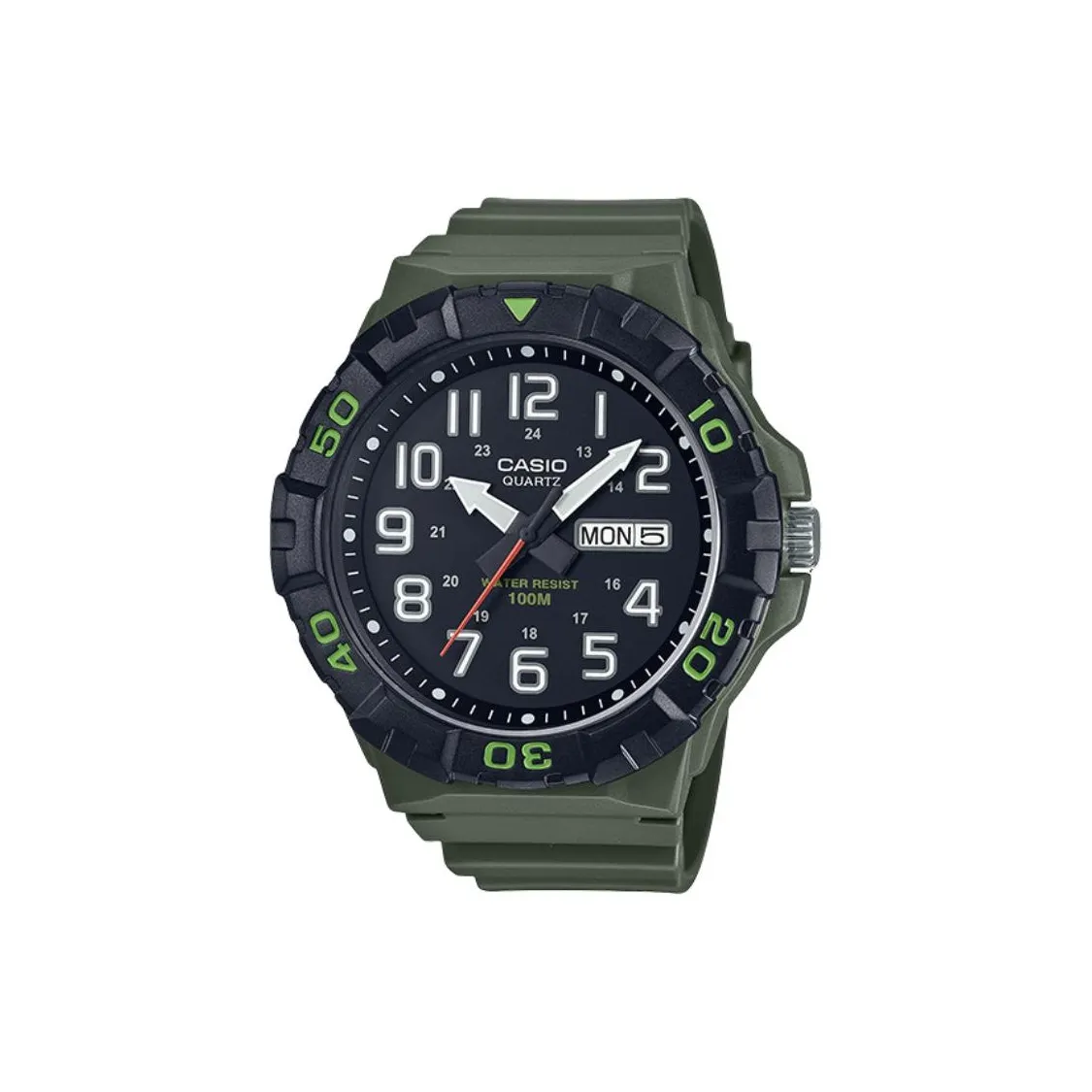 CASIO Analog Pointer Collection Кварцевый механизм Смольный ремешок Часы Мужские Черный циферблат