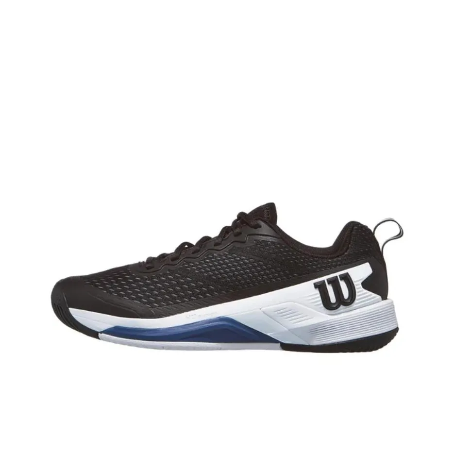 Wilson RUSH PRO 4.5 Abrasion Resistant Low Top Tennis Shoes Men's Black White