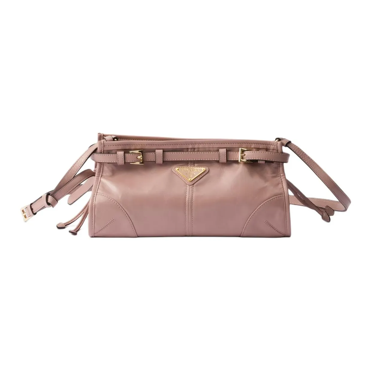 PRADA Soft Leather Crossbody Bag, Shoulder Bag Women's Lily Of The Valley