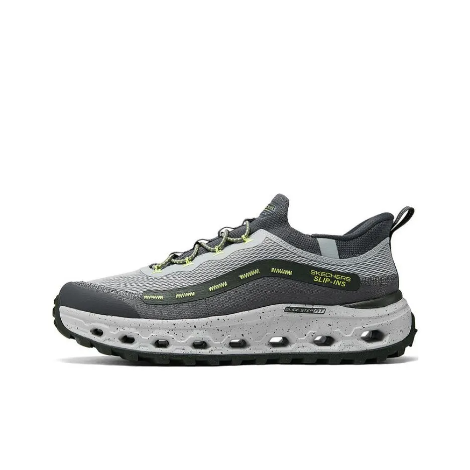 Skechers OUTDOOR Low Top Casual Shoes Men's Gray Yellow