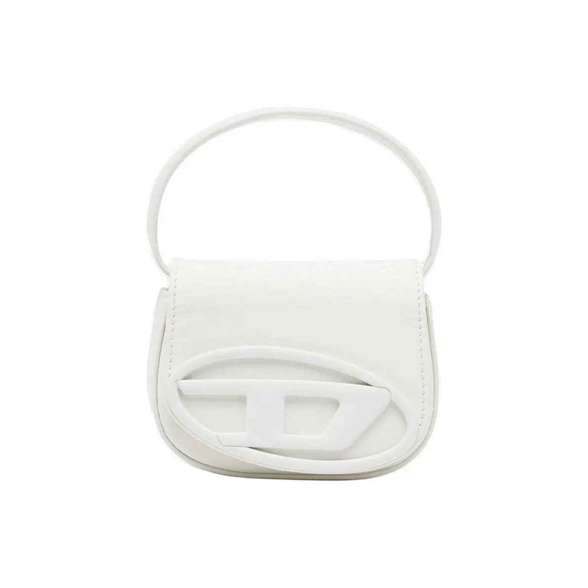 DIESEL Cow Leather Shoulder Bags Handbags Mini Women's White