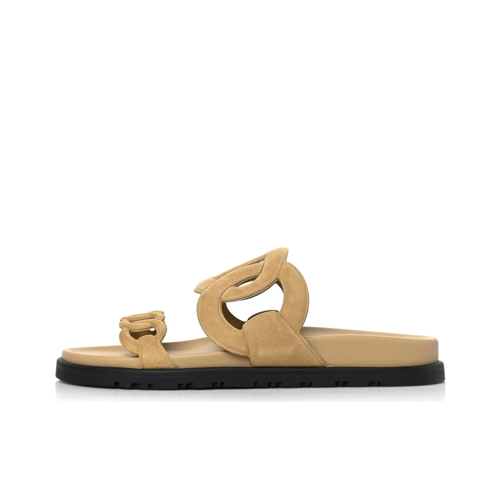 HERMES Extra Slide Slippers Women's Light Brown