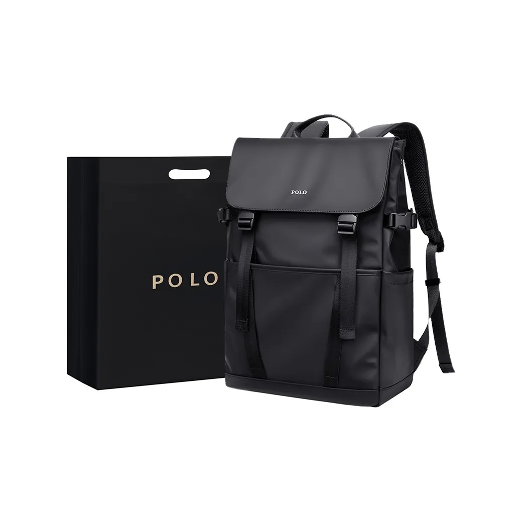 POLO Fabric Backpack Large Size Men's Black/Gray