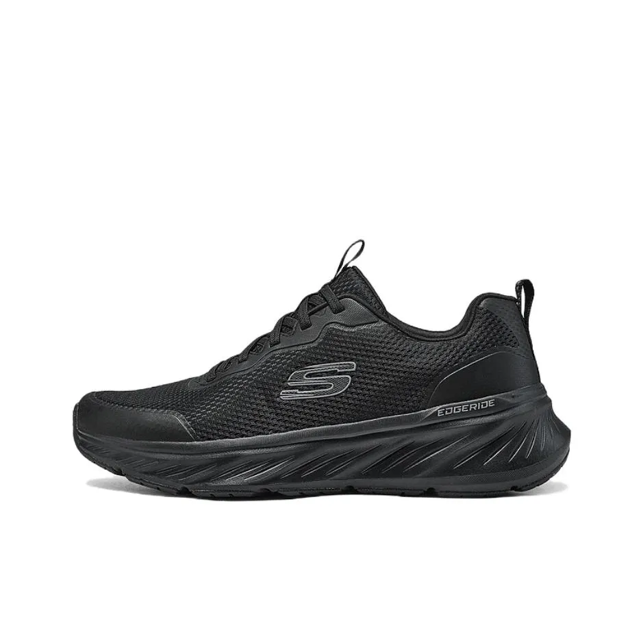 Skechers Sport Anti Slip Wear Resistant Breathable Supportive Rebound Low Top Running Shoes Men's Black