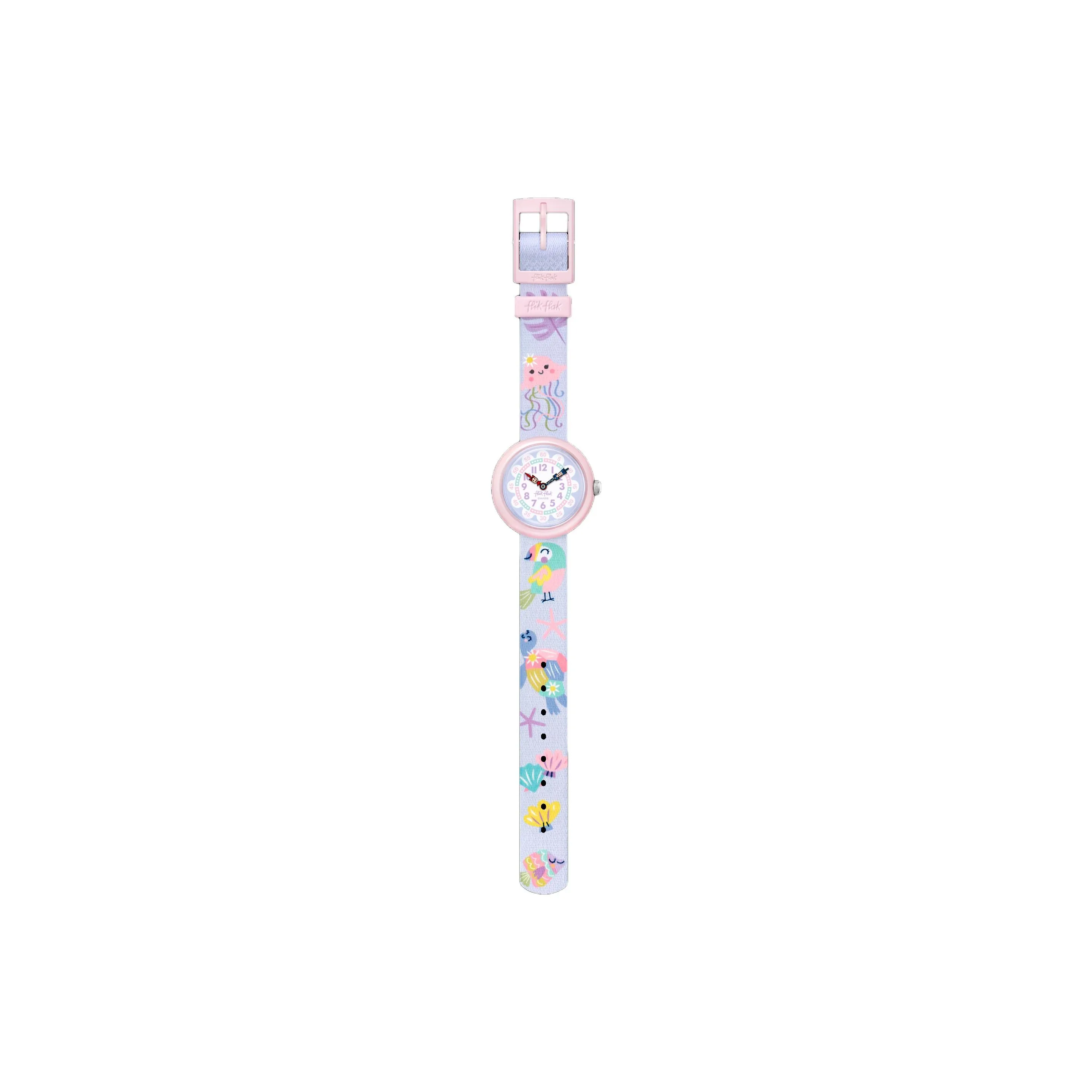 Swatch Quartz Movement Kids Flik Flak Feifei Series Часы 31,85mm*30,6mm*9,25mm Фиолетовые