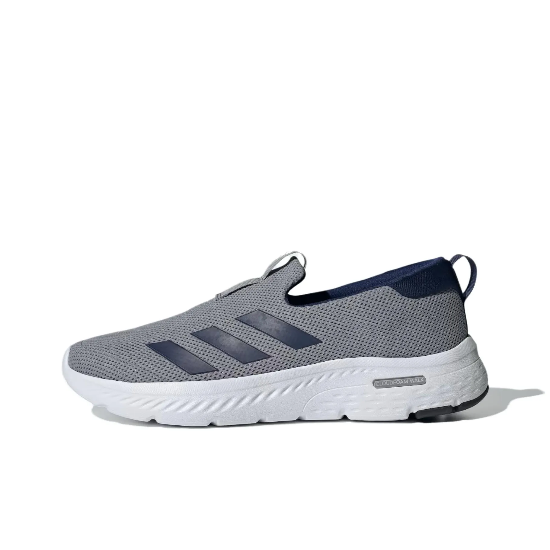 Adidas Cloudfoam Anti Slip And Wear Resistant Breathable Low Top Casual Shoes Men's Gray Blue White