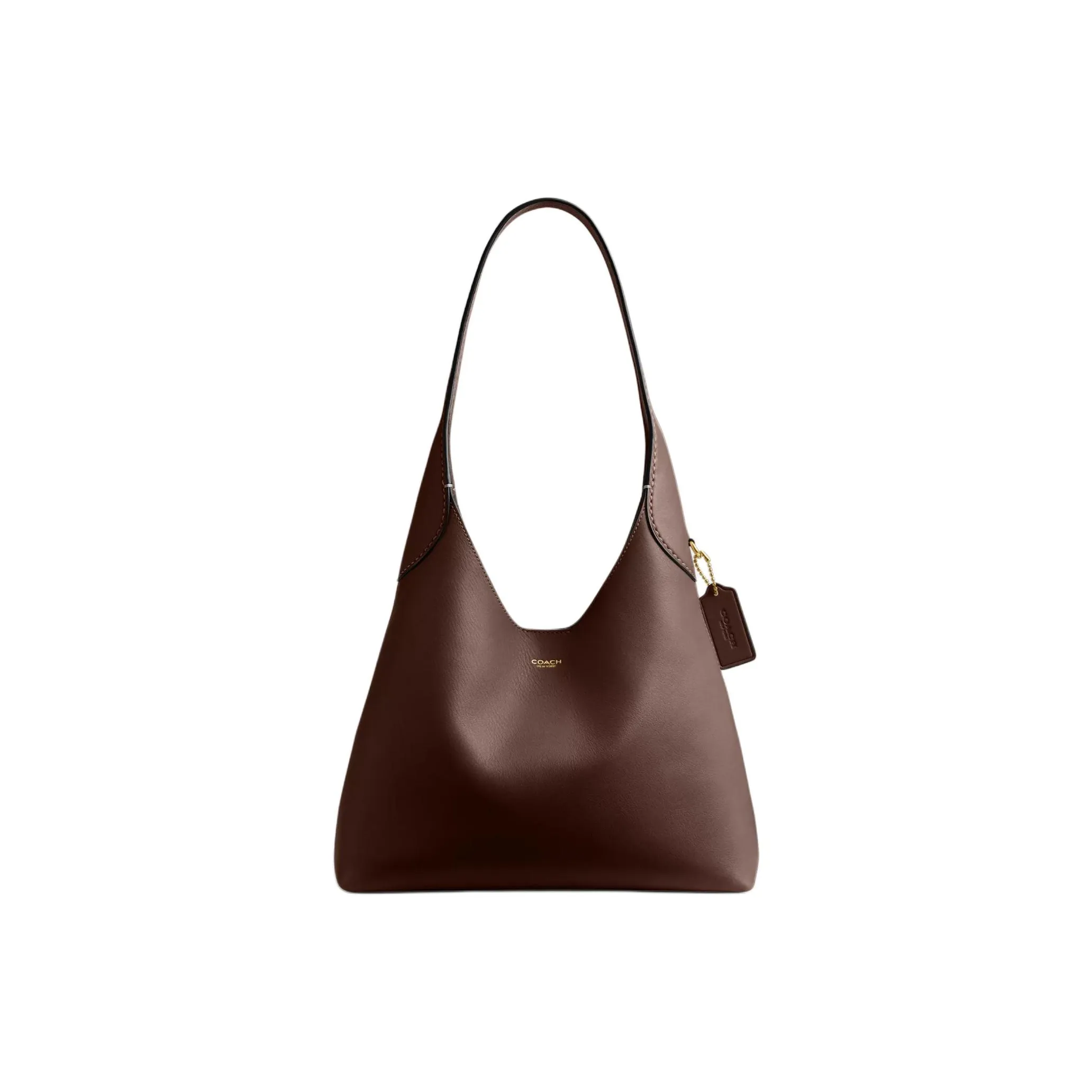 COACH Brooklyn Grained Leather Hobo Bag Handbag Shoulder Bag Women's Maple Brown