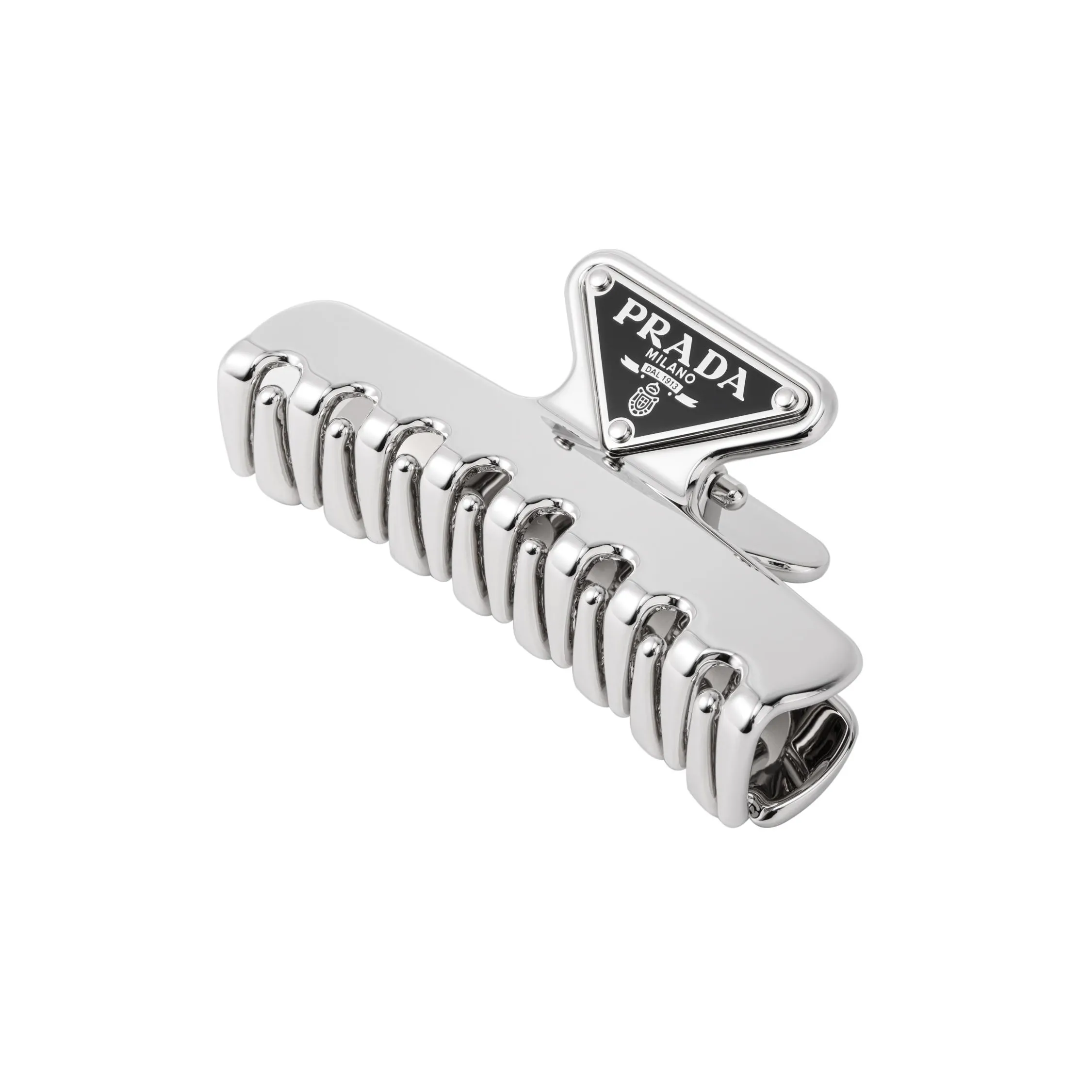 PRADA Triangle logo Claw Clip