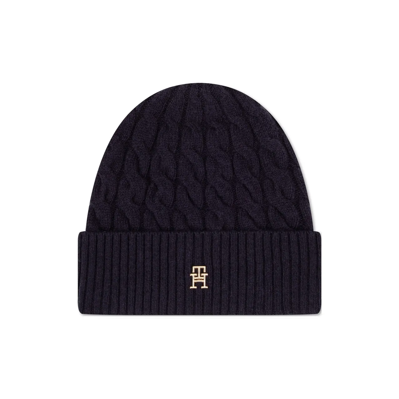Tommy Hilfiger Logo-plaque Ribbed Knit Beanie