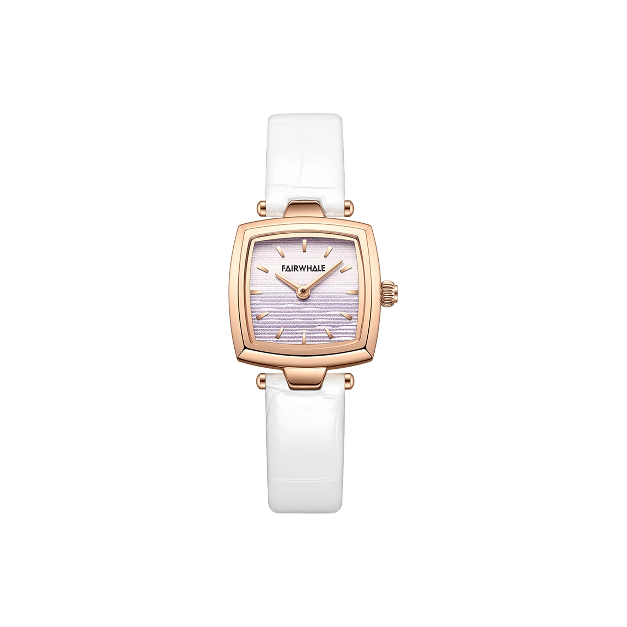 FAIRWHALE Smart Series Кварцевый механизм Кожаный ремешок Часы Женские Белый циферблат