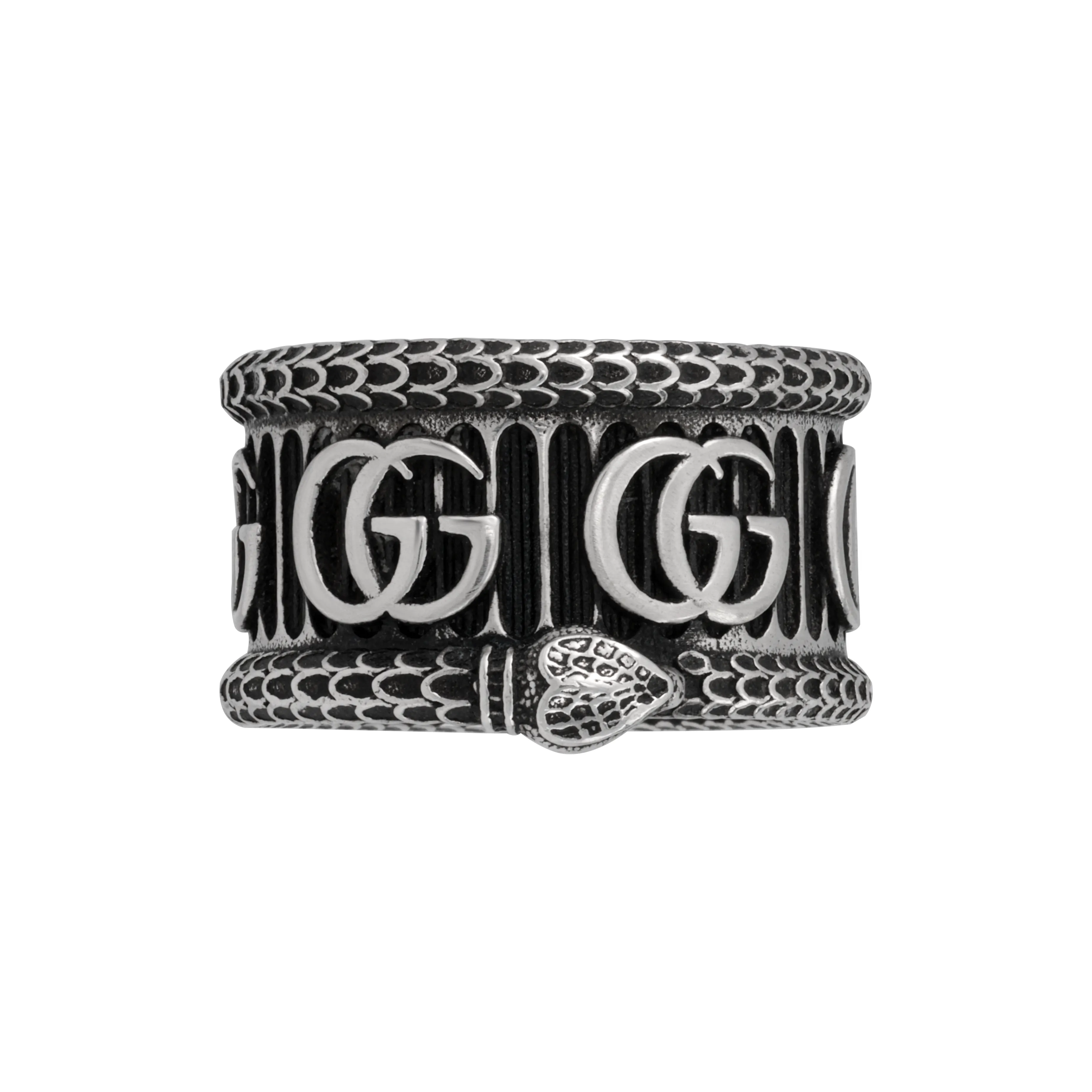 GUCCI 925 Sterling Silver Rings Men's