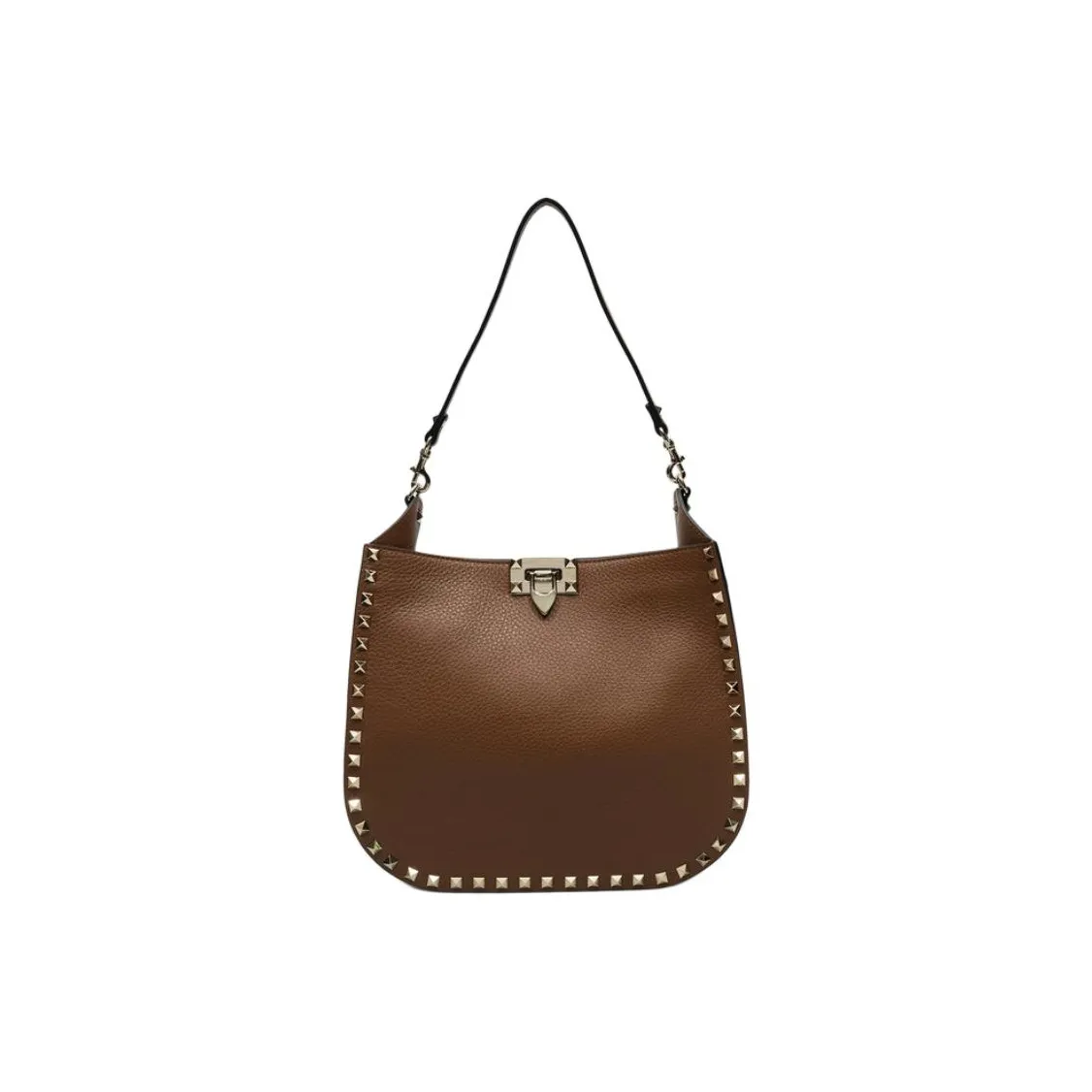 Valentino ROCKSTUD Leather Handbag, Shoulder Bag Women's Brown