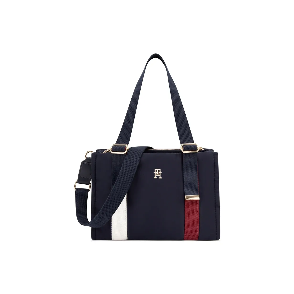 Tommy Hilfiger Полиэстер Тоут Сумка Сумка для покупок Портативная Сумка через плечо Сумка через плечо Большая Женская Темно-синяя