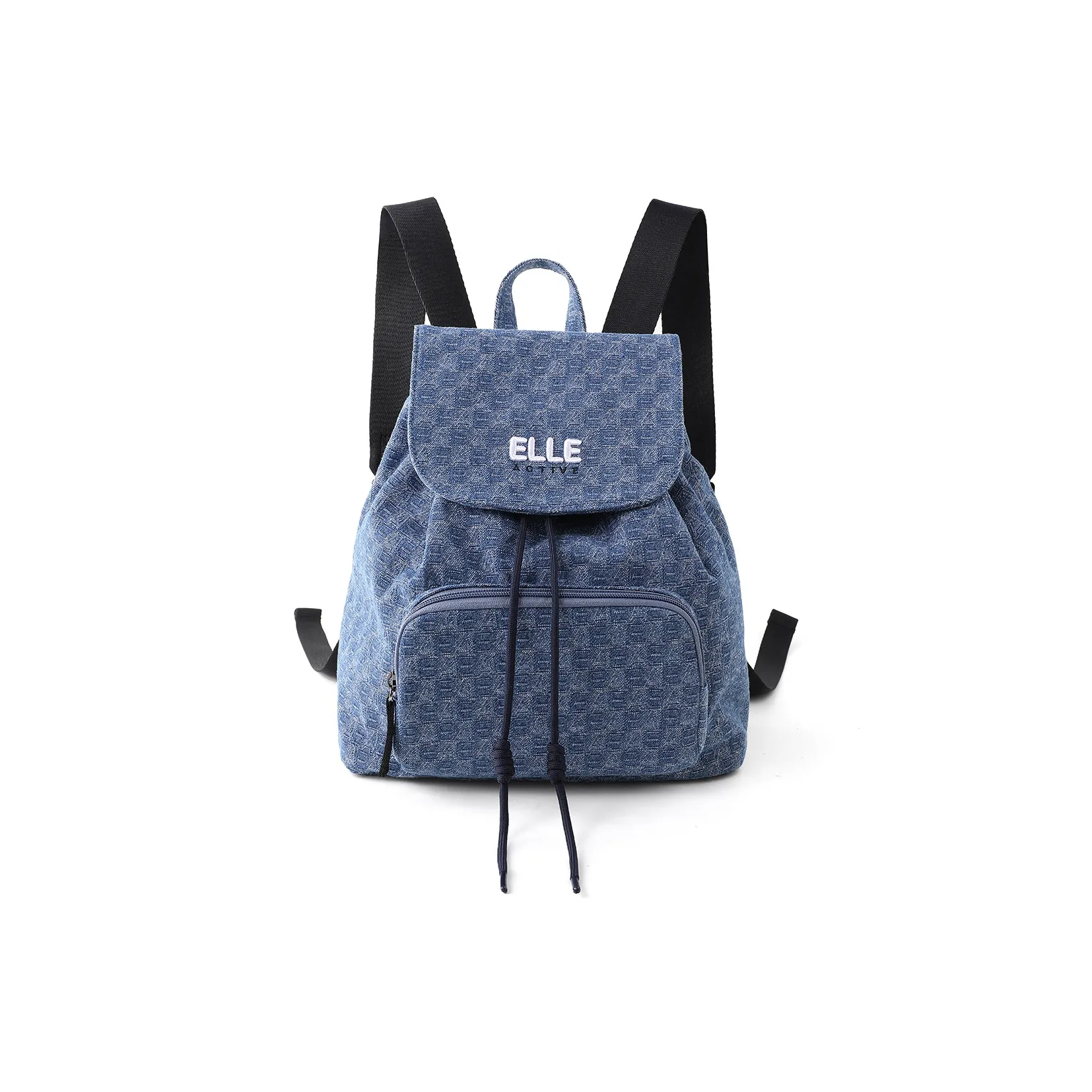Elle Active Fabric Backpack Large Size Unisex Denim Blue