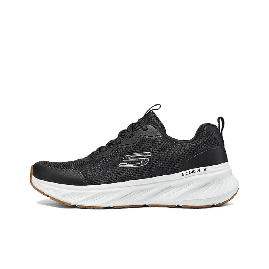 Skechers Sport Anti Slip Wear Resistant Breathable Supportive Rebound Low Top Running Shoes Men's Black White