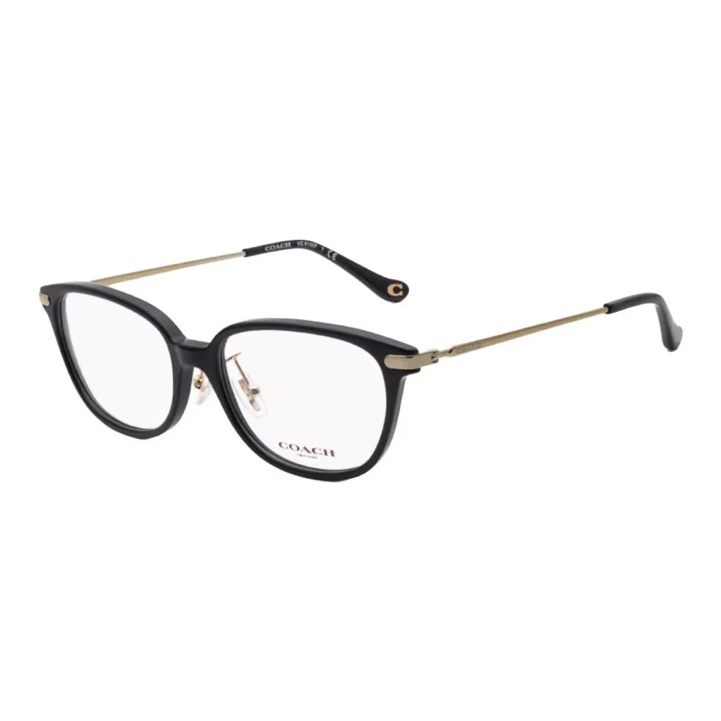 COACH Plate Frame Irregular Shape Eyeglass Frames Unisex Black