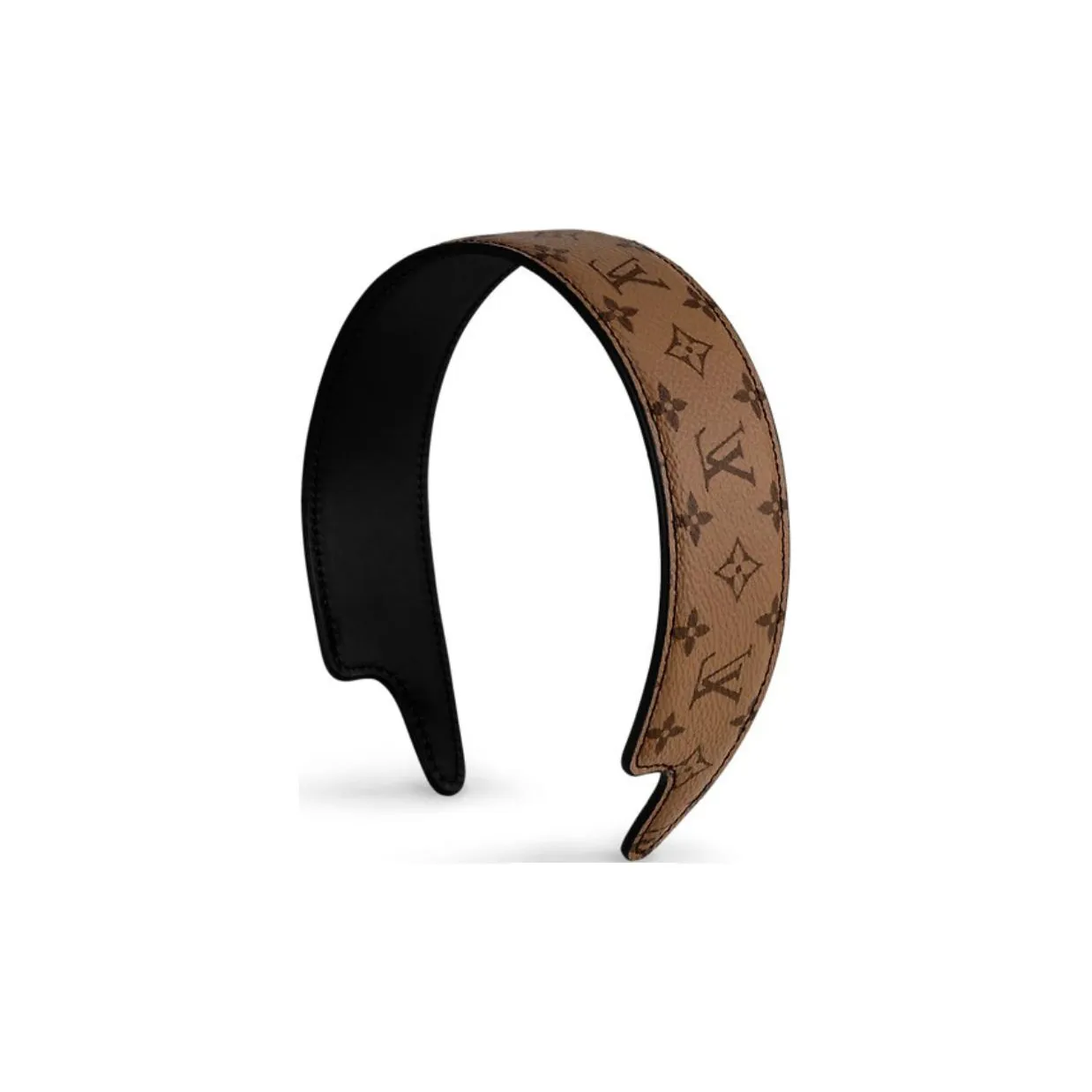 LOUIS VUITTON Leather Headbands Women's Brown