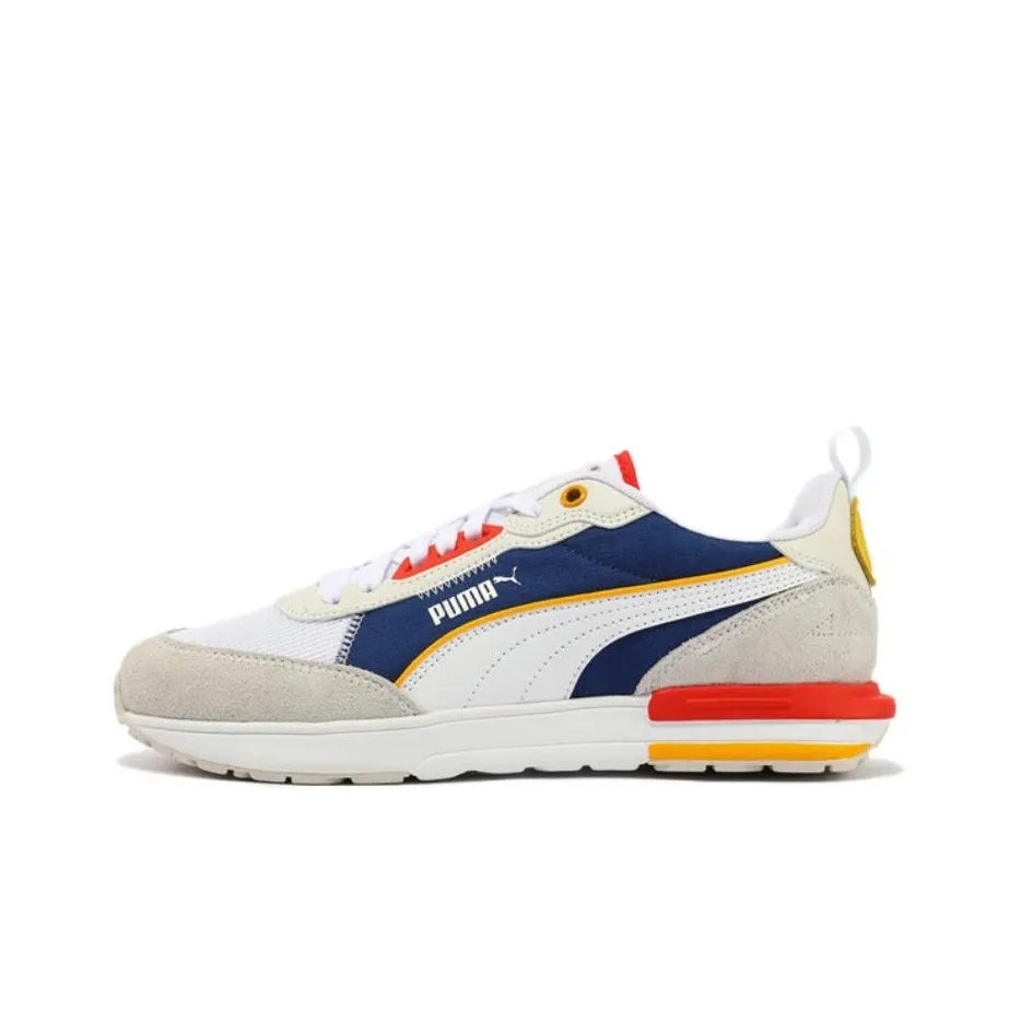 PUMA R22 Low Топ Casual Унисекс Белый Синий
