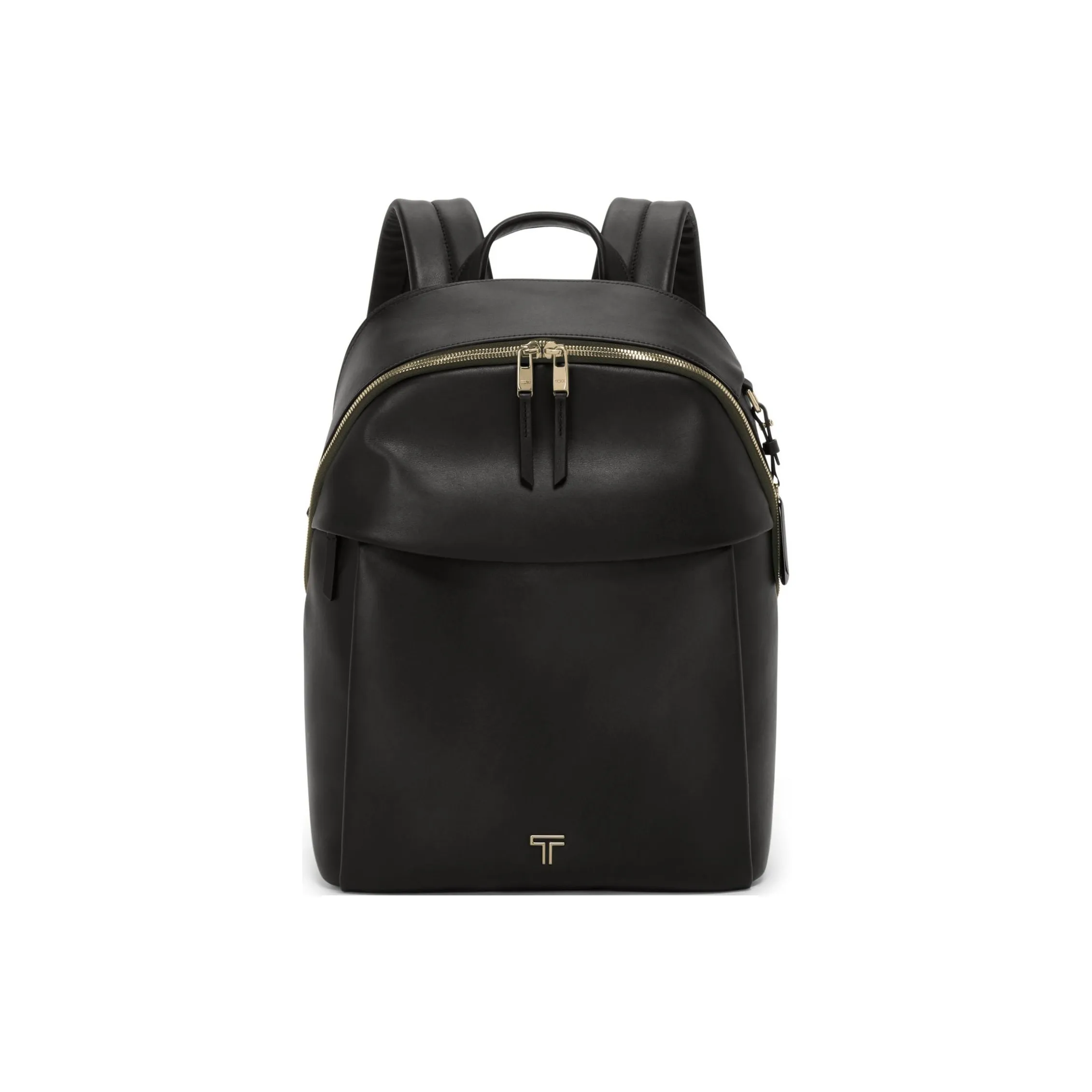 TUMI Polished Leather Backpack Men's Black