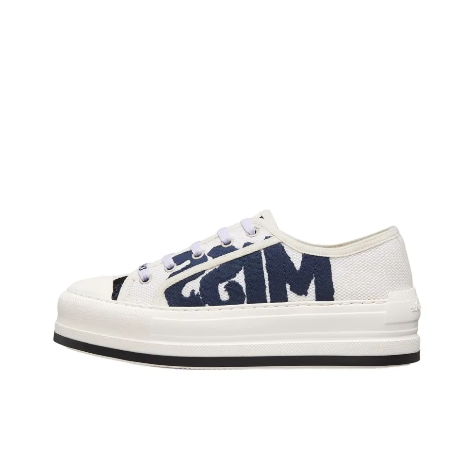 DIOR Walk'n'Dior Platform Shoes Low-Top Skateboard Shoes 3.5cm Women's White