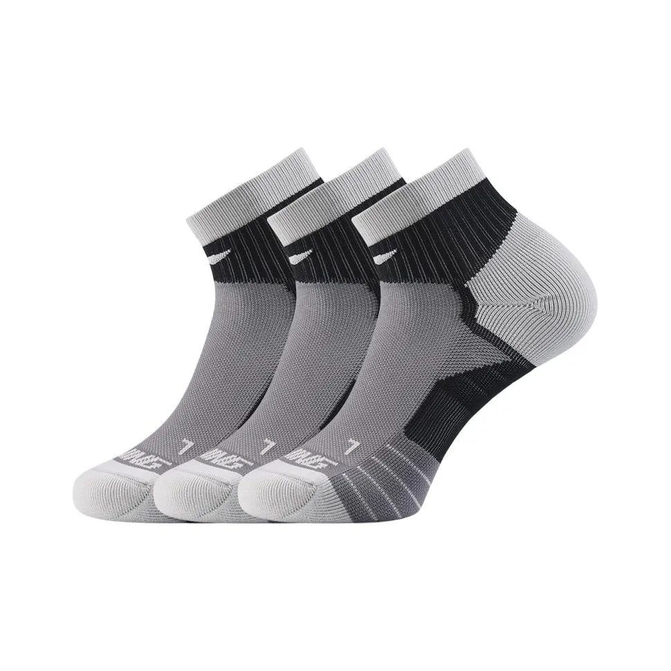 LiNing Беговые носки унисекс 3 упаковки черный серый