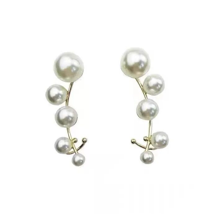 Веганский Искусственный Жемчуг Заколка для волос Серьги Унисекс