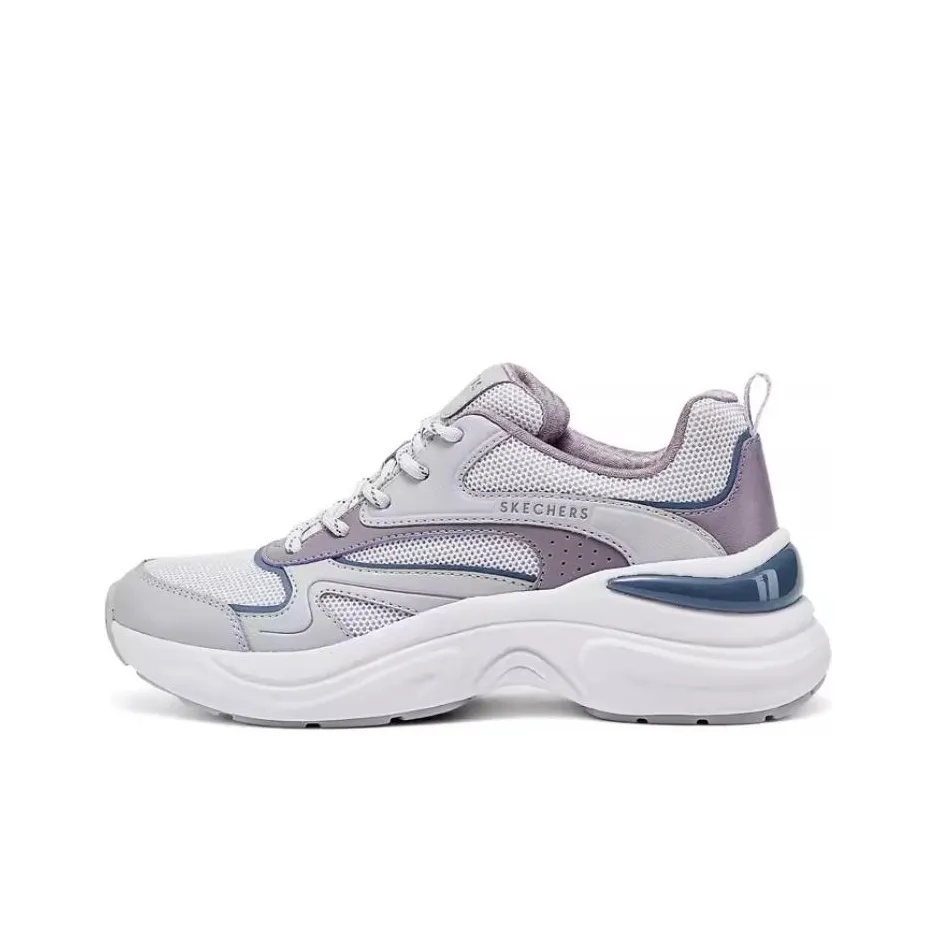 Skechers Street Supportive And Elastic Low Top Running Shoes Women's Gray/Multicolor