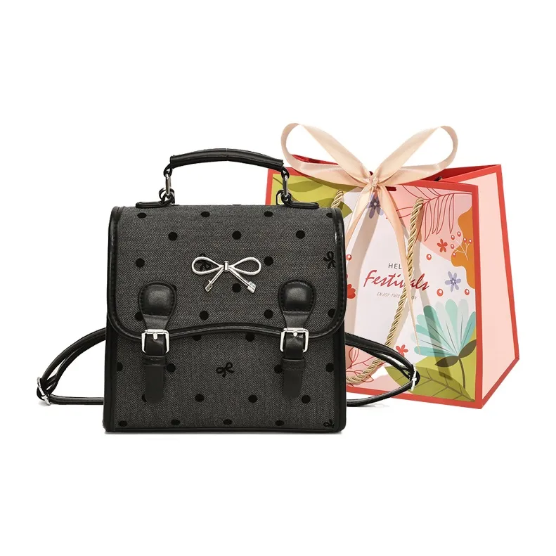 Cwatcun PU Portable Crossbody Backpack Women's Multicolor
