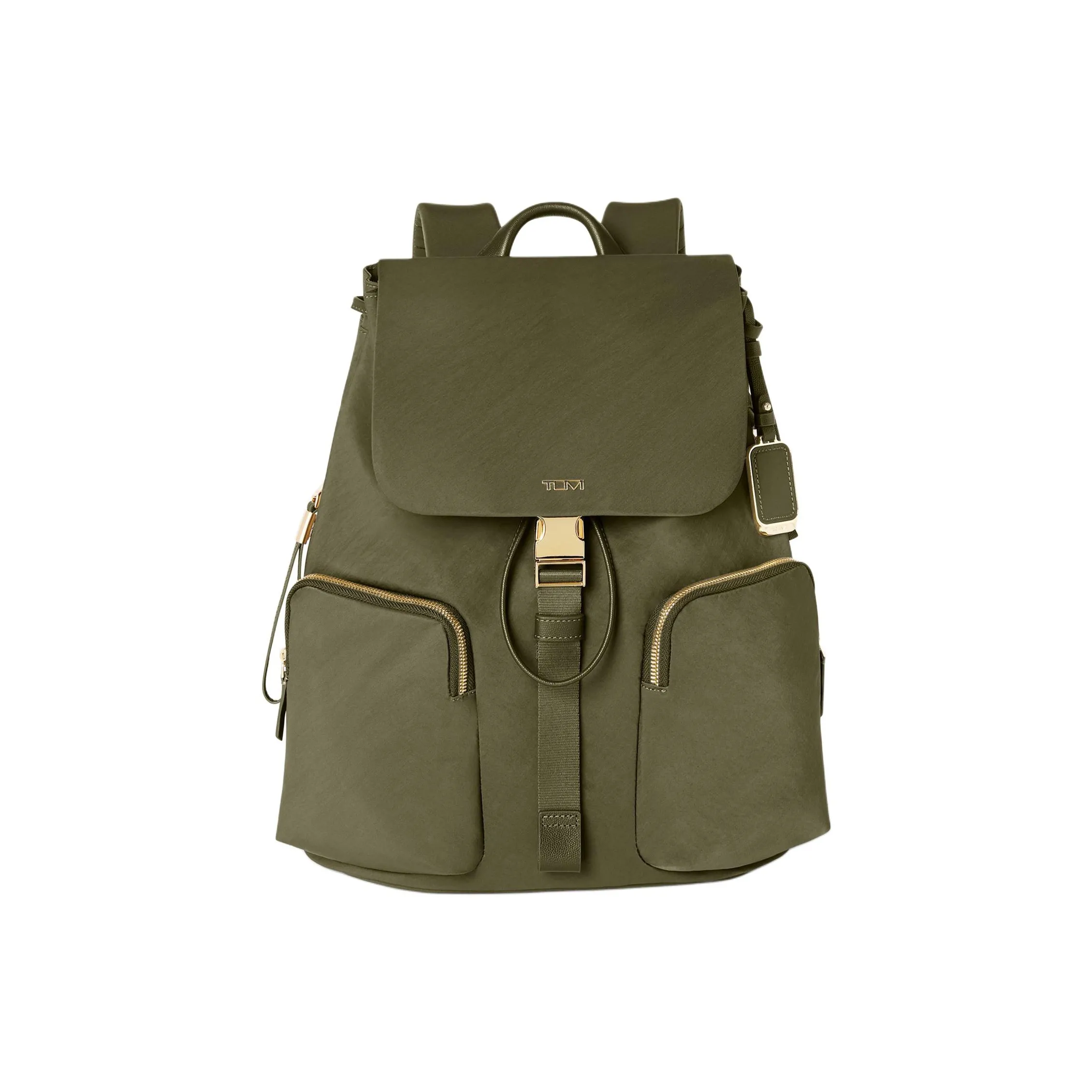 TUMI Nylon Backpack Women's Olive Green