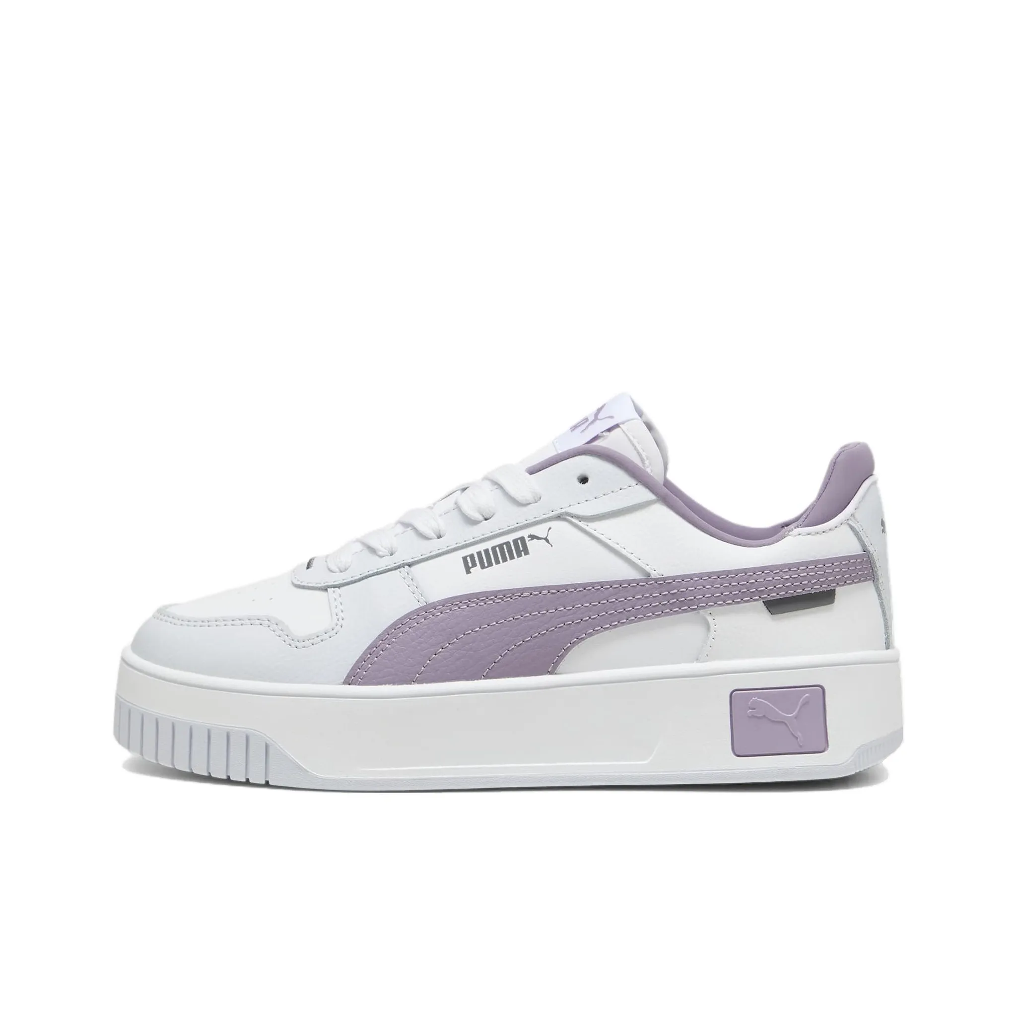 PUMA Carina Street Low Top Skateboard Shoes Women's White Purple