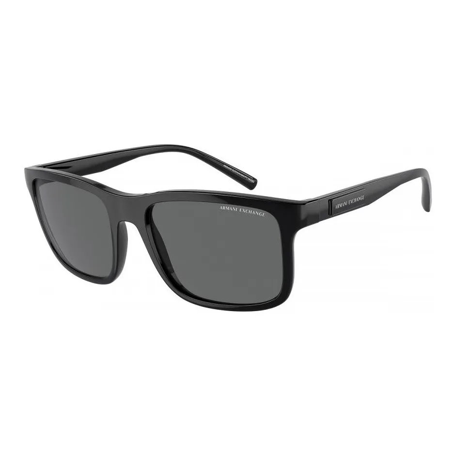 ARMANI EXCHANGEAE Acetate Square Sunglasses Men's Black