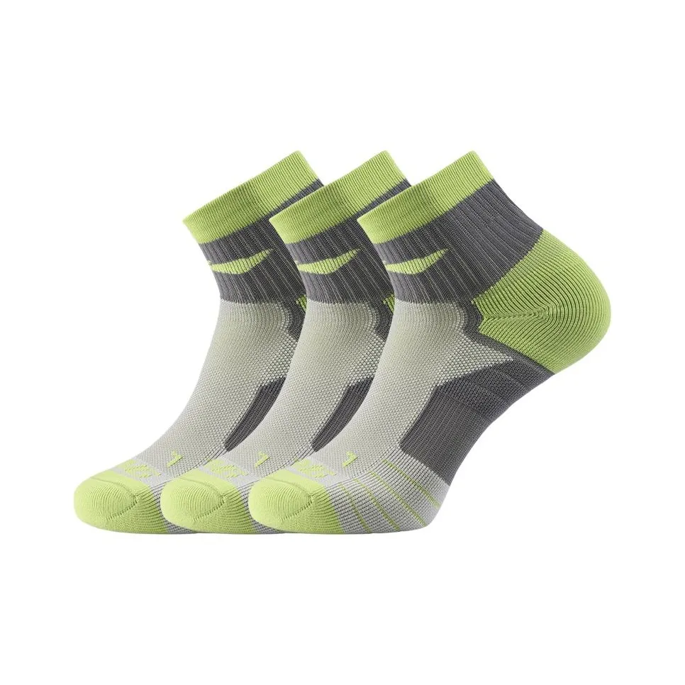 Лайнер Беговые Носки Унисекс 3 Пачки Серый Зеленый