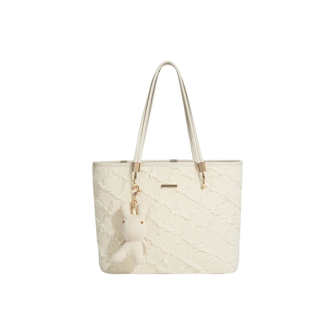 LETOO ПУ (полиуретан) Тоут Сумка Сумка через плечо Большая Женская Белая