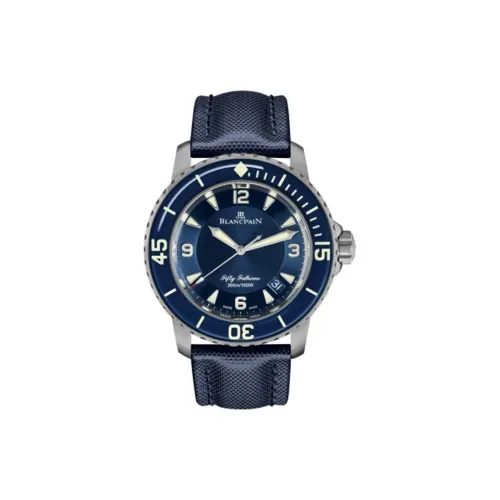 BLANCPAIN Автоматический Механический Движение Мужские FIFTY FATHOMS Часы 45 мм Синий