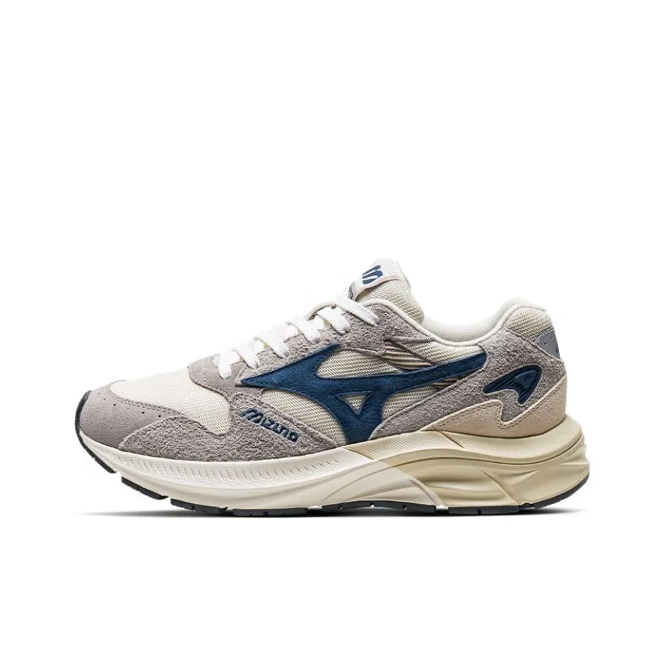 Mizuno Pi Retro Wear Resistant Low Top Running Shoes Unisex Gray Blue