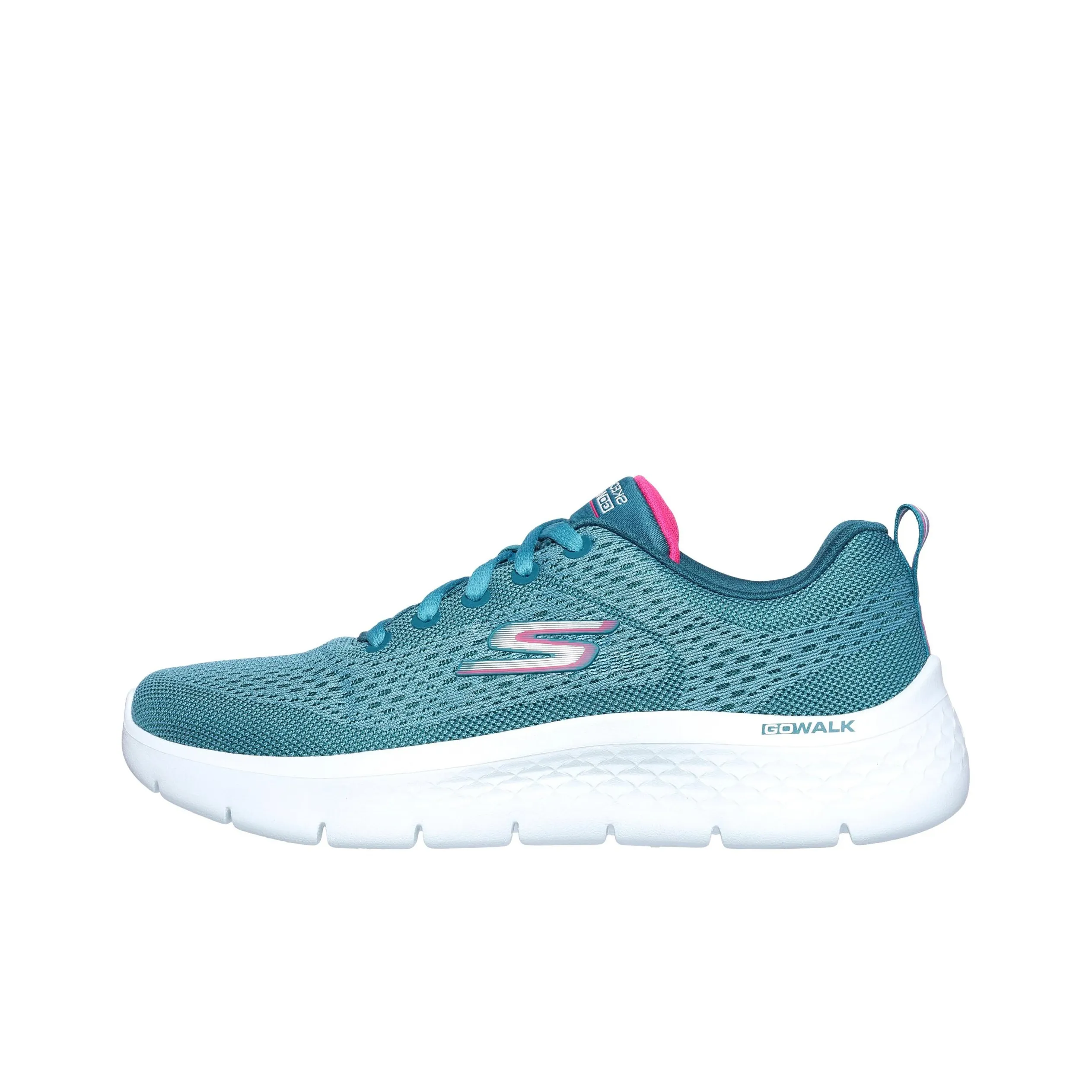 Skechers Go Walk Fle Low Top Training Shoes Women's Cyan