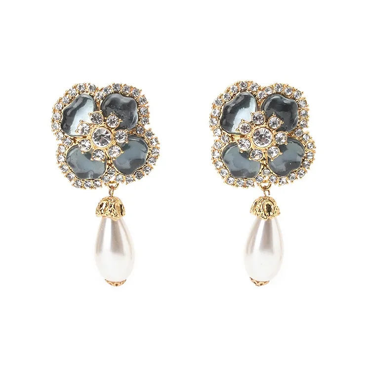 HYMAN KEVIN Сплав с цирконом серьги женские