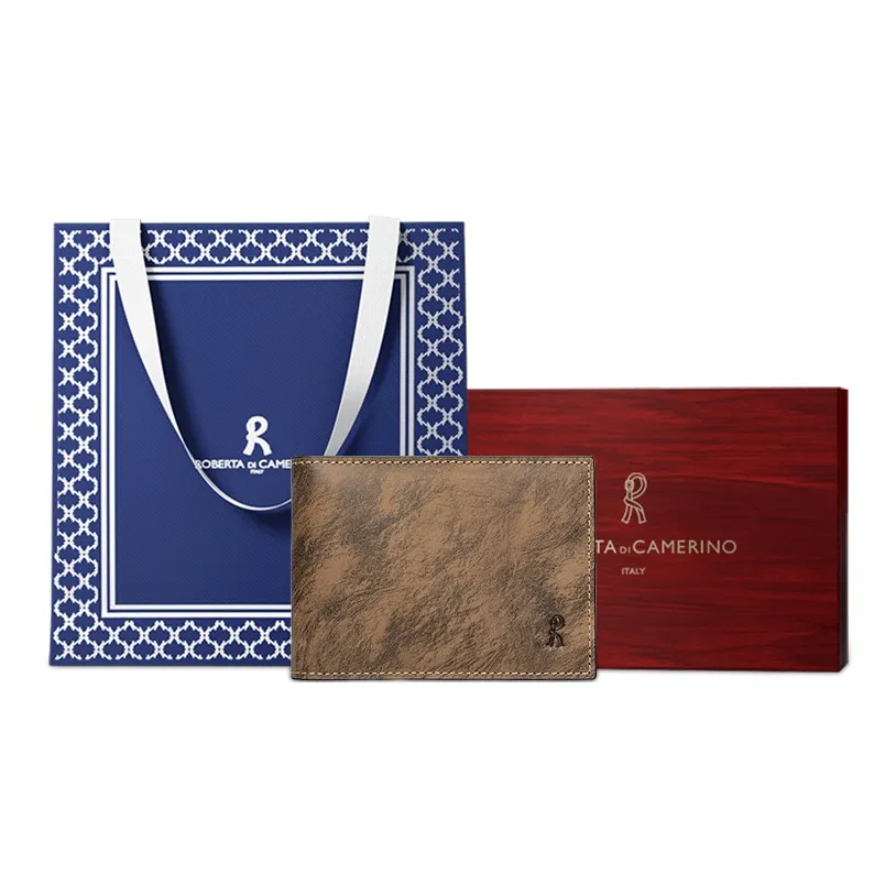 Roberta Di Camerino Сумка для документов из натуральной коровьей кожи держатель для карт стандартный мужской кофейный