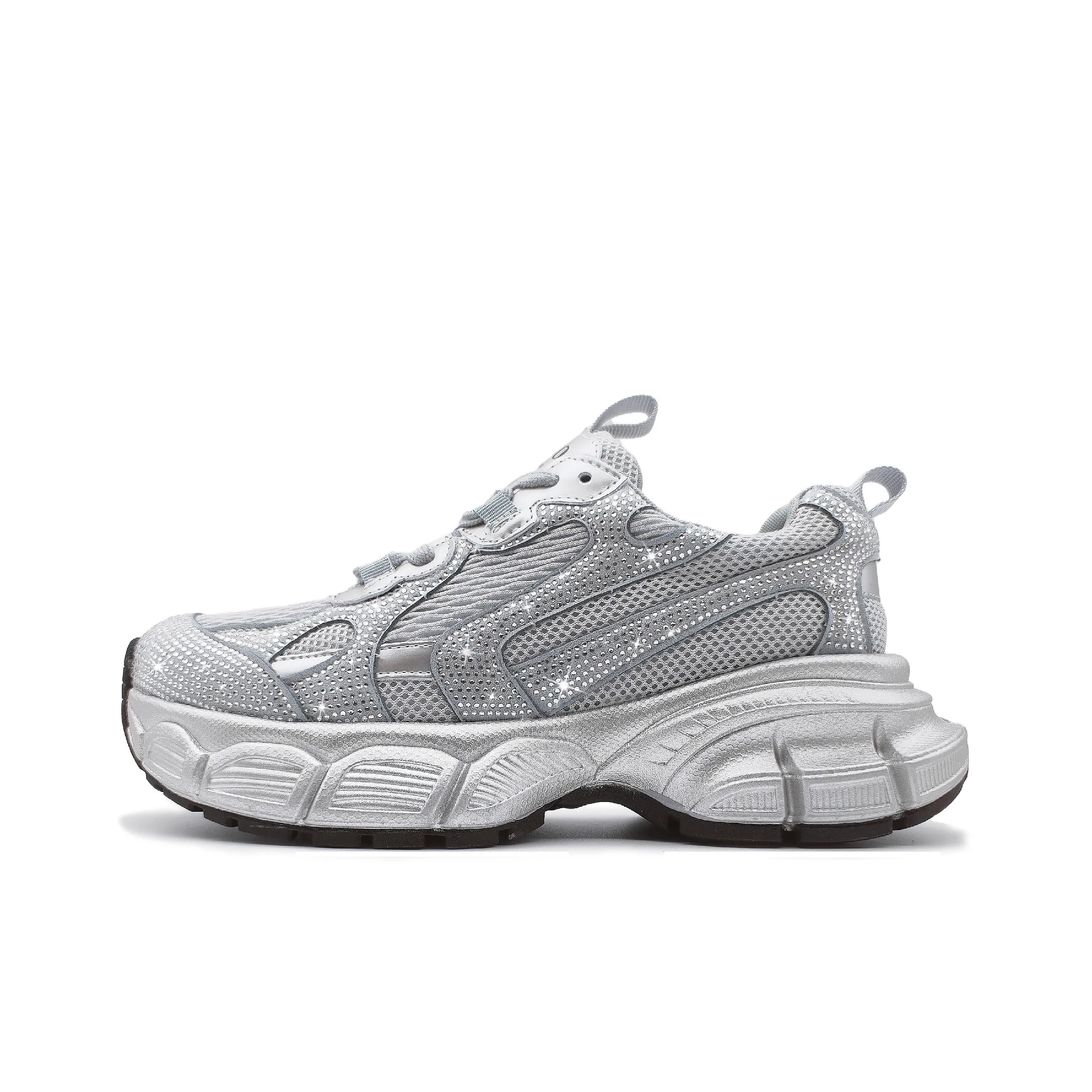 CHOVO Сверкающая галактика визуально увеличивает рост Легкий Дышащий Низкий Топ Кроссовки с толстой подошвой Женские