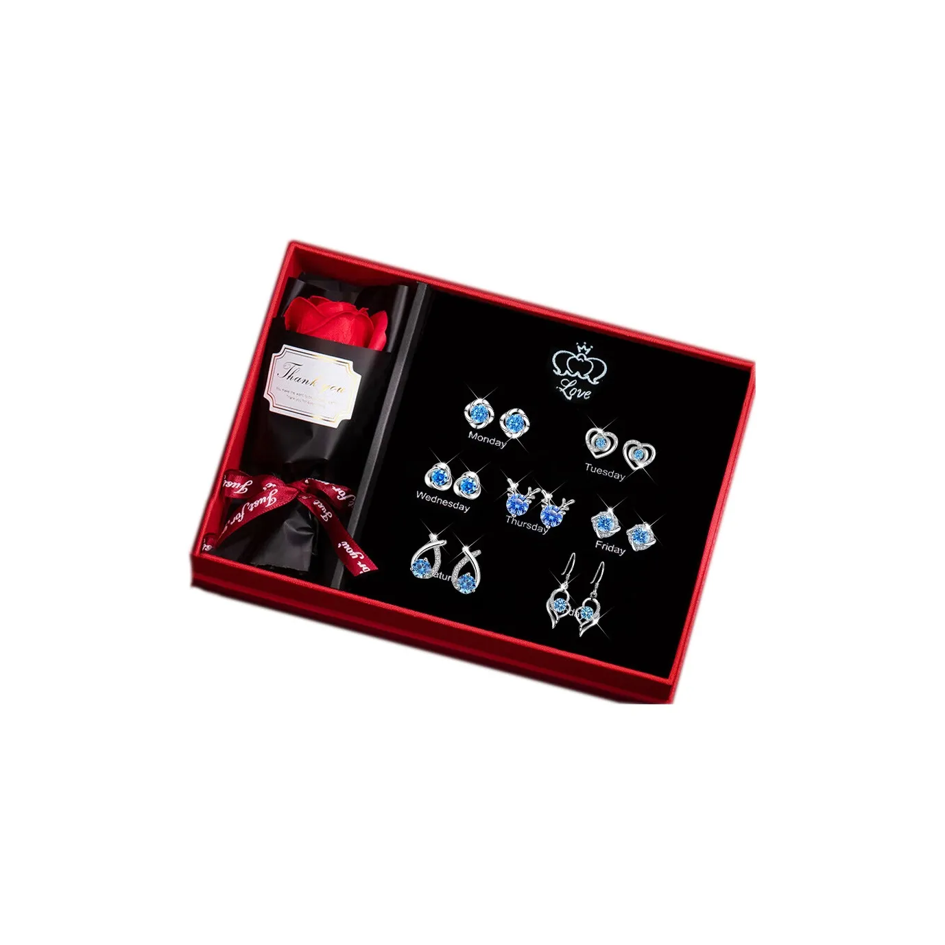 Серьги-гвоздики из серебра 925 пробы DJIN женские