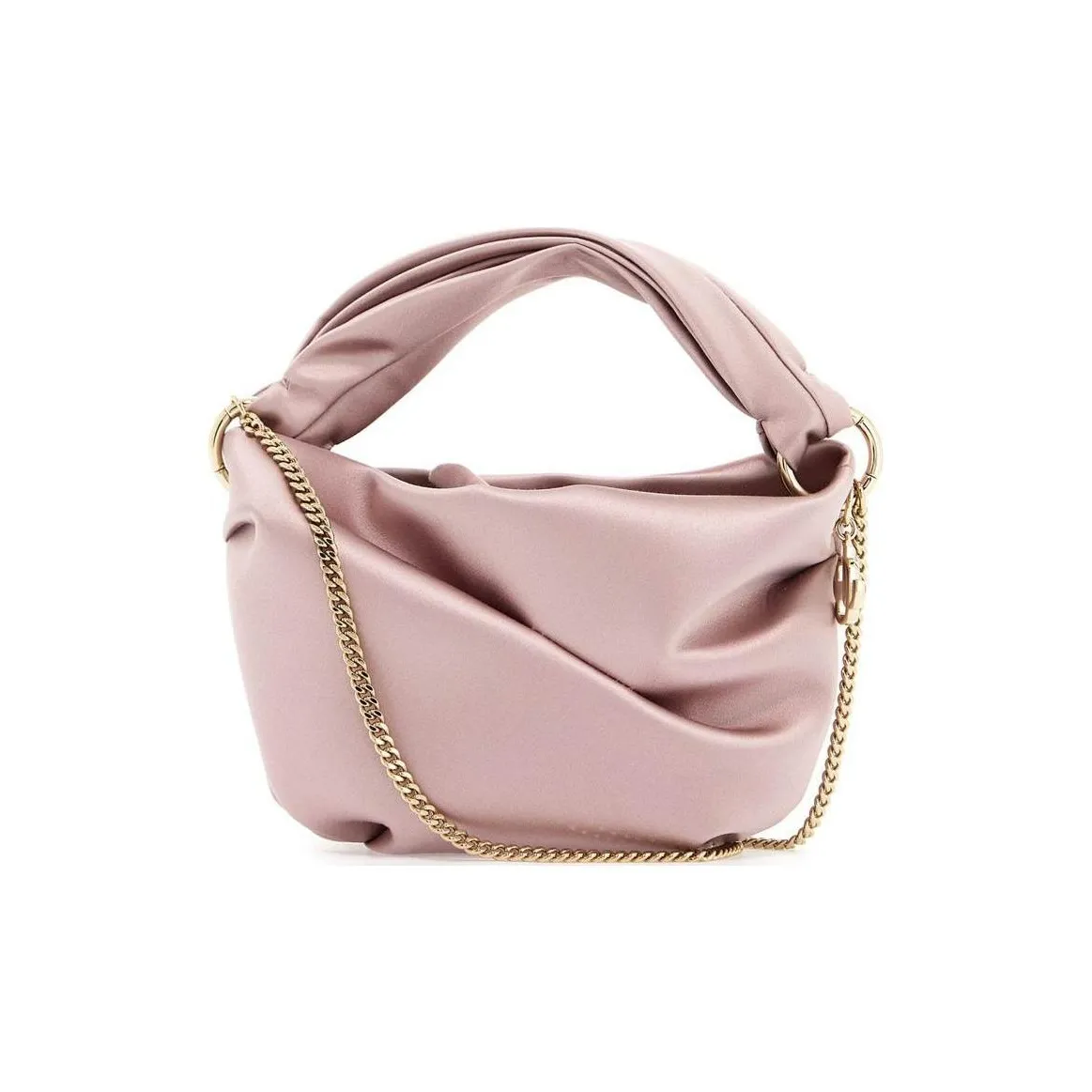 Jimmy Choo Fabric Portable Crossbody Bag Shoulder Bag Mini Women's Dusty Pink