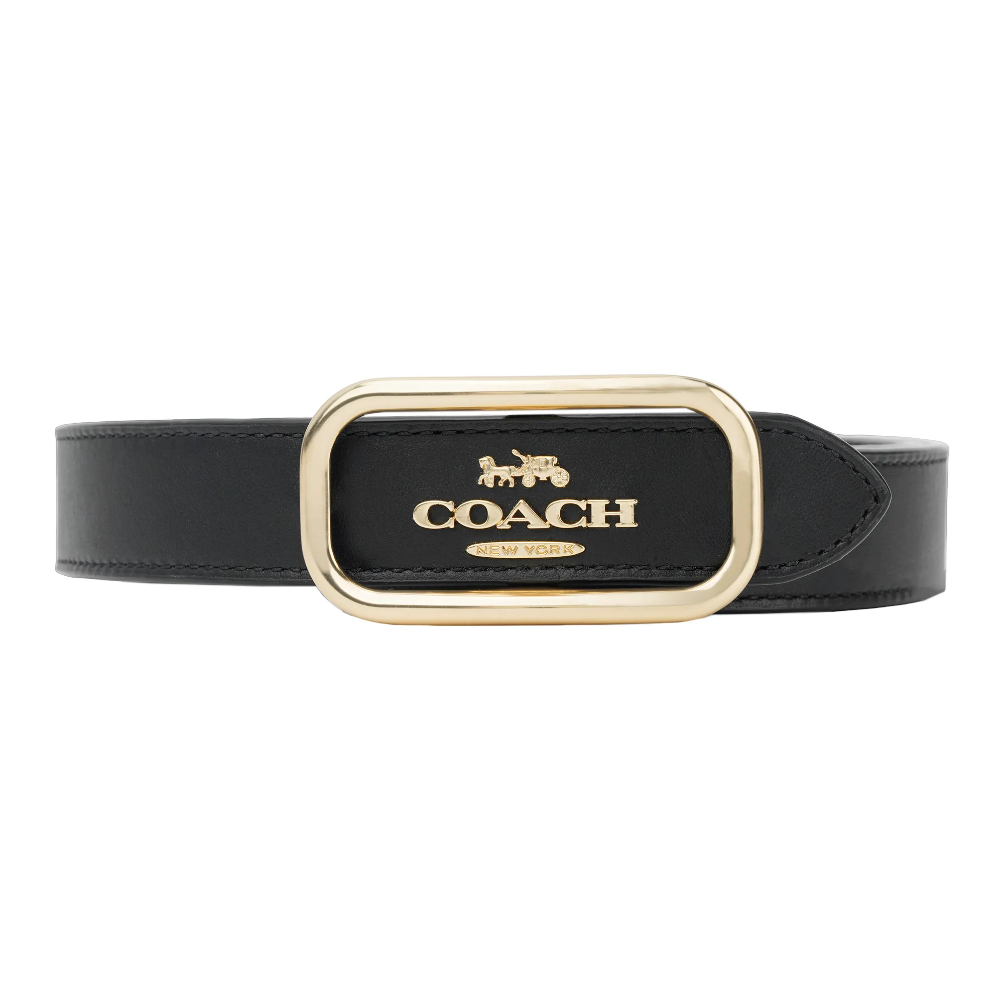 COACH Ремни из коровьей кожи женские черные ширина 2,5 см