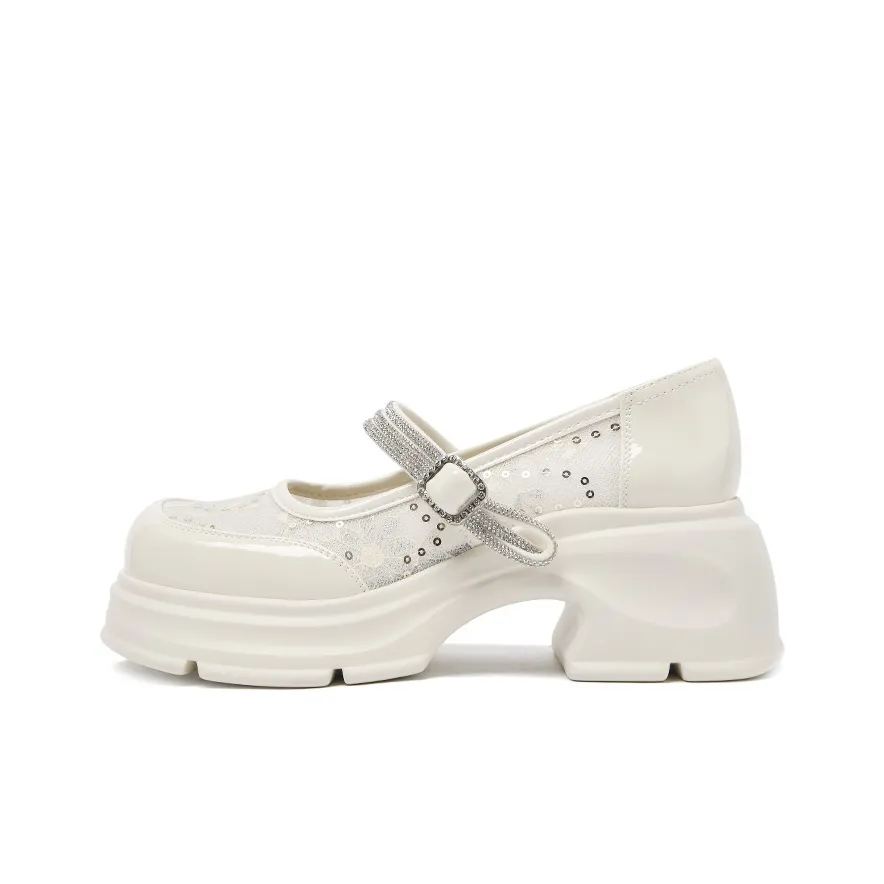 CAMEIDO Грубый каблук Мэри Джейн обувь 6 см женская