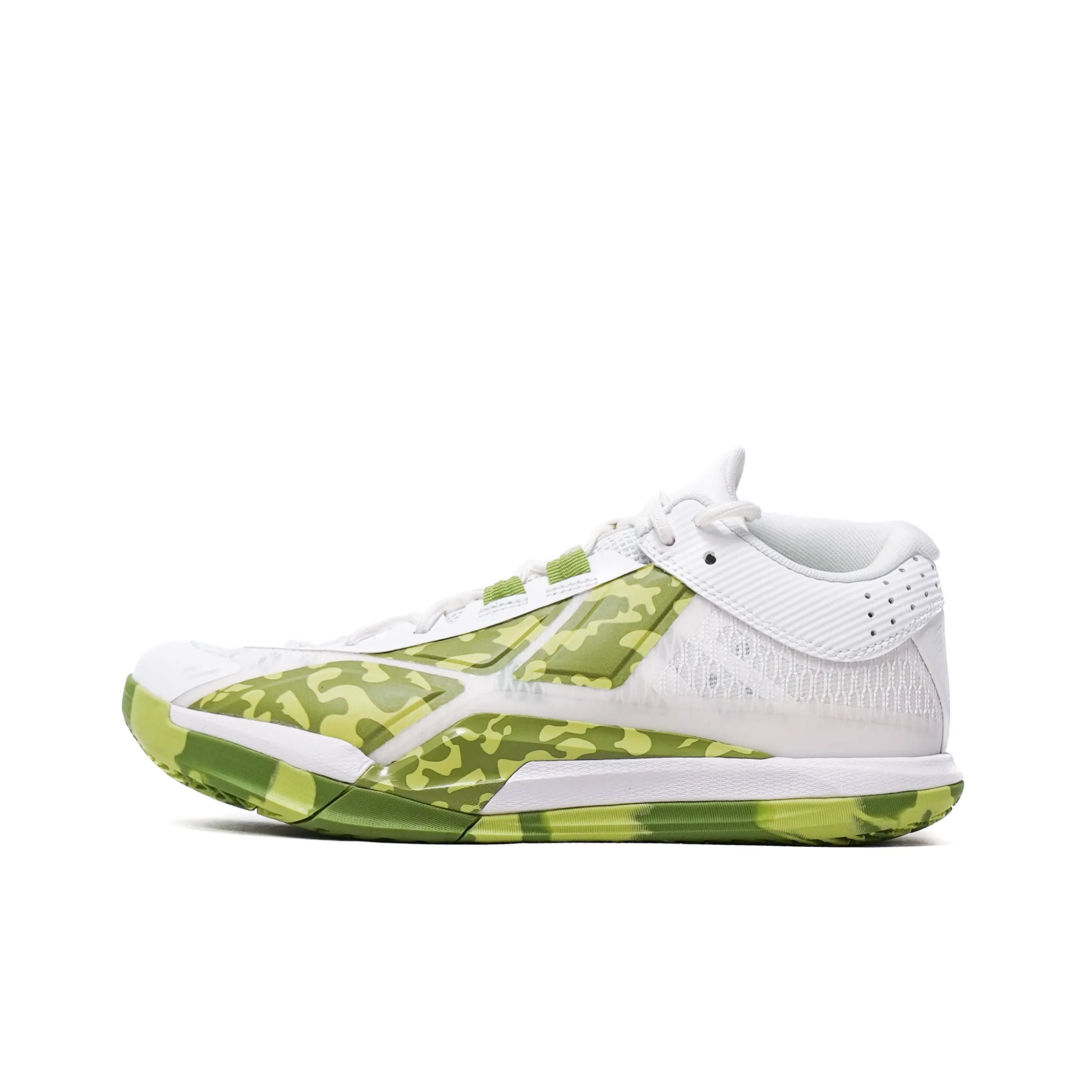 Serious Player Only Cushioning Anti-Slip And Wear-Resistant Mid-Top Basketball Shoes Men's White Green